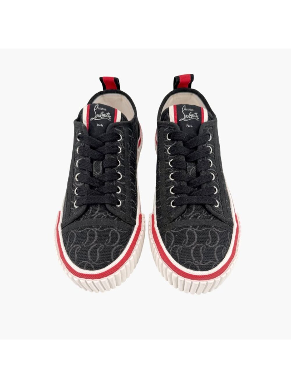 Christian Louboutin Super Pedro Platform Sneakers Black Size 39 US 9 Women’s - Picture 2 of 15